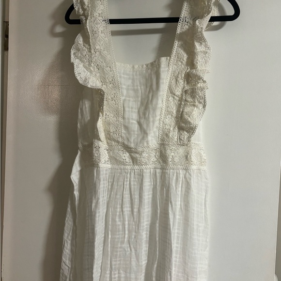 Anthropologie White Ruffled Maxi Dress - Picture 4 of 5